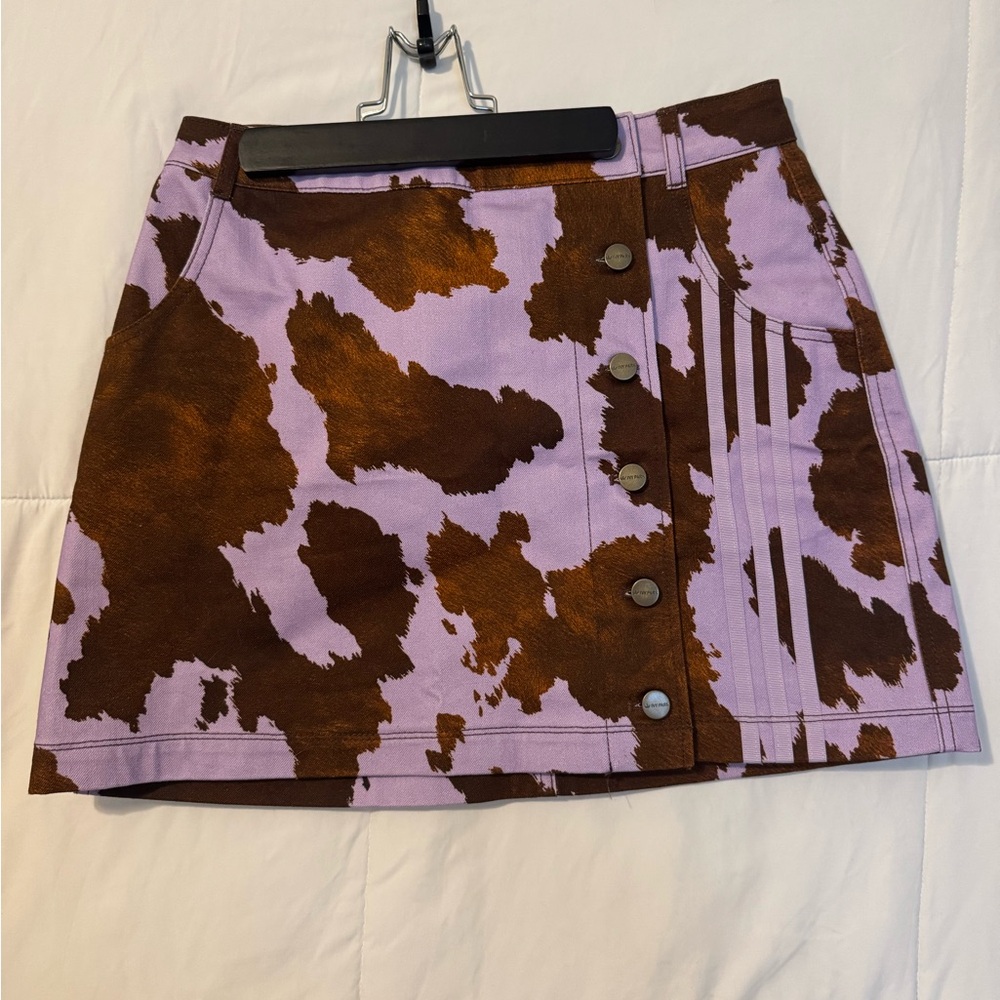 IVY PARK x Adidas Denim Cow-Print Skirt